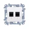 SIMON 10 Gniazdo komputerowe RJ45 kategoria 6 + telefoniczne RJ11 biały