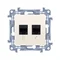 SIMON 10 Gniazdo komputerowe RJ45 kategoria 6 + telefoniczne RJ11 kremowy
