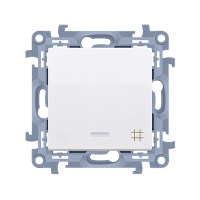 SIMON 10 Łącznik krzyżowy z podświetleniem LED (moduł) 10AX 230V biały