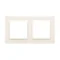SIMON 10 Ramka 2-krotna uniwersalna poziom i pion kremowa