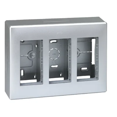 SIMON 500 Obudowa natynkowa 3-modułowa 6xK45 kompletna aluminium