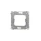 SIMON 54 Adapter na osprzęt standardu 45×45mm srebrny mat metalizowany