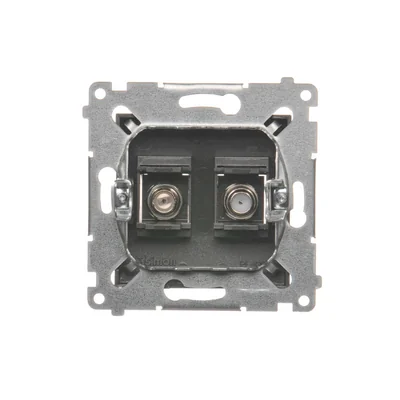 SIMON 54 Gniazdo antenowe typu "F" podwójne (moduł) antracyt