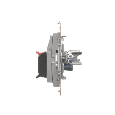 SIMON 54 Gniazdo głośnikowe 2-krotne z polem opisowym srebrny mat metalizowany