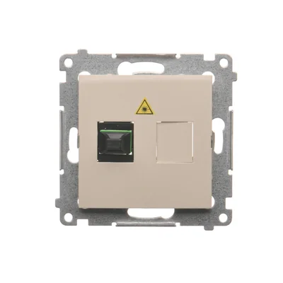 SIMON 54 Gniazdo światłowodowe / optyczne pojedyncze SC/APC kremowy