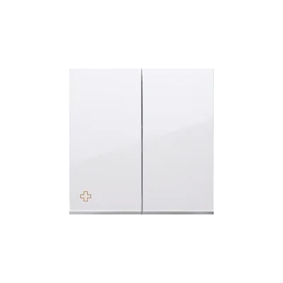 SIMON 54 Klawisz podwójny do łączników i przycisków antybakteryjny biały