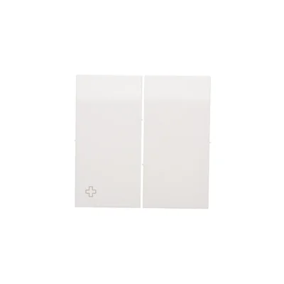 SIMON 54 Klawisz podwójny do łączników i przycisków antybakteryjny biały