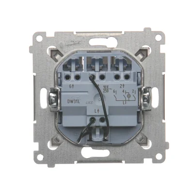 SIMON 54 Łącznik potrójny z podświetleniem LED (moduł) 10AX 230V brąz mat