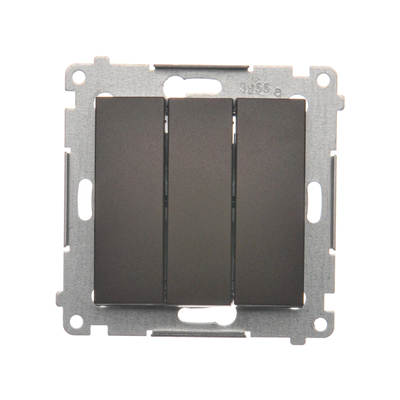 SIMON 54 Łącznik potrójny z podświetleniem LED (moduł) 10AX 230V brąz mat