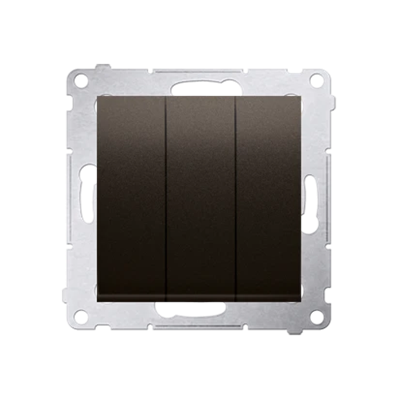 SIMON 54 Łącznik potrójny z podświetleniem LED (moduł) 10AX 230V brąz mat