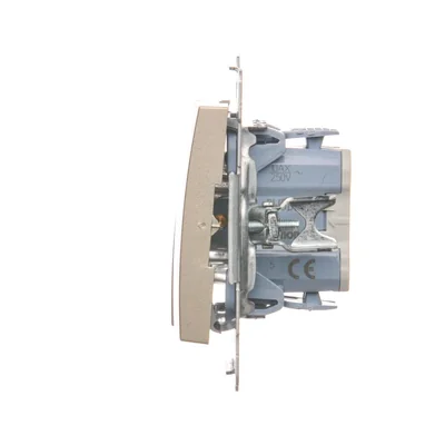 SIMON 54 Łącznik świecznikowy do wersji IP44 (moduł) 10AX 250V szybkozłącza złoty mat metalizowany