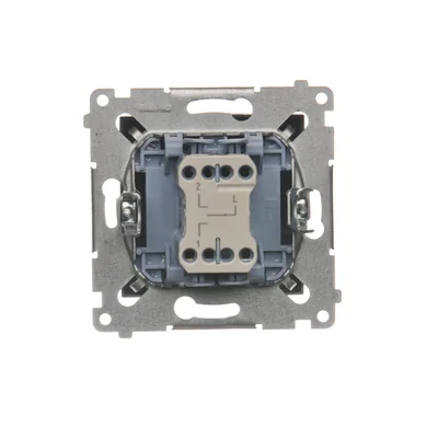 SIMON 54 Łącznik żaluzjowy trójpozycyjny 1-0-2 (moduł) brąz mat