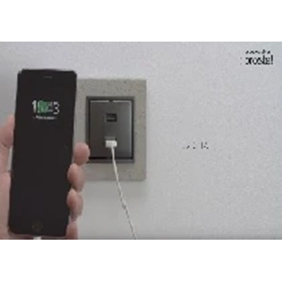 SIMON 54 Ładowarka 2xUSB (moduł) 2,1A 5V DC 230V brąz mat