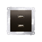 SIMON 54 Ładowarka 2xUSB (moduł) 2,1A 5V DC 230V brąz mat