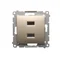SIMON 54 Ładowarka 2xUSB (moduł) 2,1A 5V DC 230V złoty mat