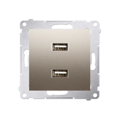 SIMON 54 Ładowarka 2xUSB (moduł) 2,1A 5V DC 230V złoty mat