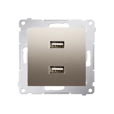 SIMON 54 Ładowarka 2xUSB (moduł) 2,1A 5V DC 230V złoty mat