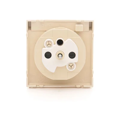 SIMON 54 Pokrywa gniazda do wersji IP44 z przesłonami kremowa z klapką kremową