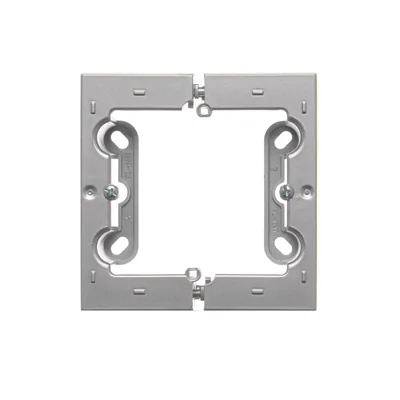 SIMON 54 PREMIUM Puszka natynkowa głęboka pojedyncza składana metalizowana srebrny mat