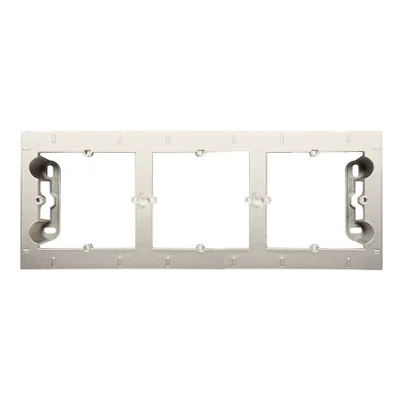 SIMON 54 PREMIUM Puszka natynkowa płytka 3-krotna kremowa