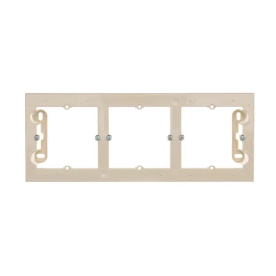 SIMON 54 PREMIUM Puszka natynkowa płytka 3-krotna kremowa