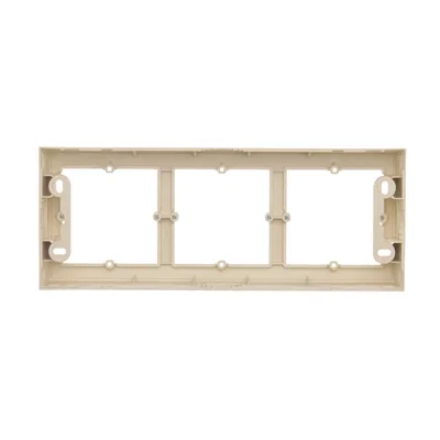 SIMON 54 PREMIUM Puszka natynkowa płytka 3-krotna kremowa