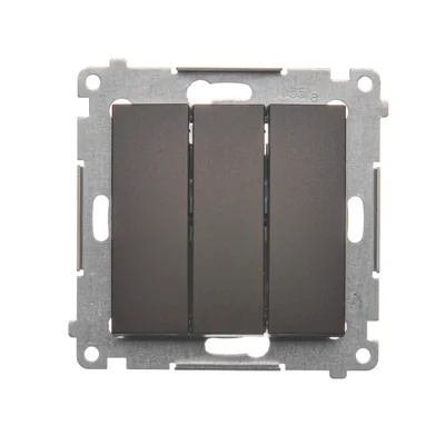 SIMON 54 Przycisk potrójny (moduł) 10AX 250V szybkozłącza brąz