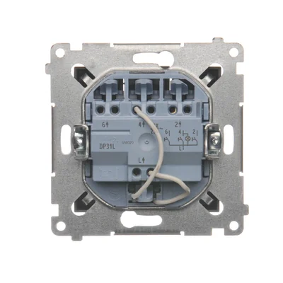 SIMON 54 Przycisk potrójny z podświetleniem (moduł) 10AX 250V szybkozłącza brąz mat metalizowany