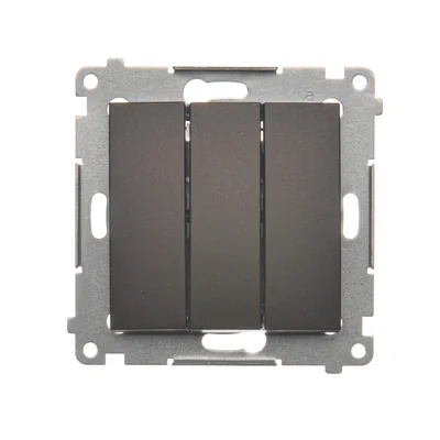 SIMON 54 Przycisk potrójny z podświetleniem (moduł) 10AX 250V szybkozłącza brąz mat metalizowany