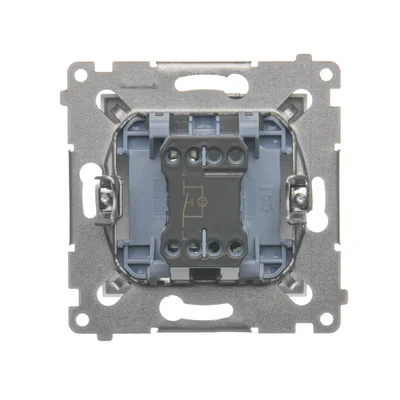 SIMON 54 Przycisk „światło” z podświetleniem LED (moduł) 16AX 230V srebrny mat