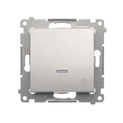 SIMON 54 Przycisk „światło” z podświetleniem LED (moduł) 16AX 230V srebrny mat