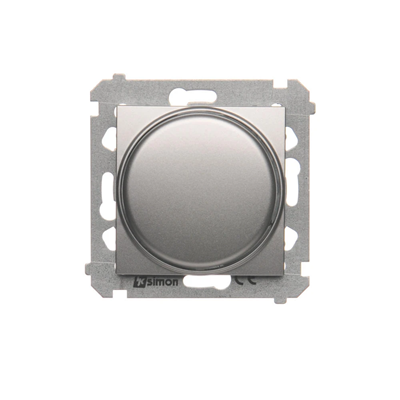 SIMON 54 Ściemniacz obrotowy do LED ściemnialnych (moduł) 230V 5-250W srebrny mat