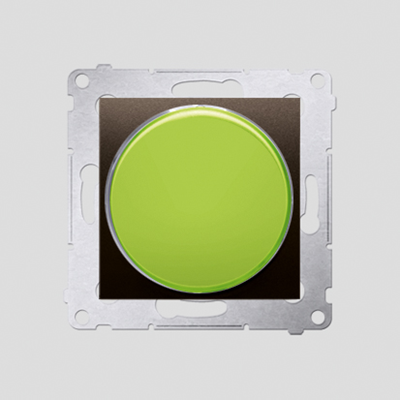 SIMON 54 Sygnalizator świetlny LED - światło zielone (moduł) 230V brąz mat