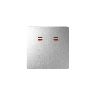 SIMON 82 DETAIL Klawisz podwójny z okienkiem do mechanizmu łącznika 75394-39 oraz przycisku 75393-39 aluminium