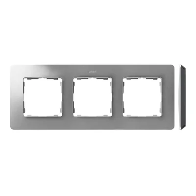 SIMON 82 DETAIL ORIGINAL-air Ramka 3-krotna aluminium z podstawą czarną