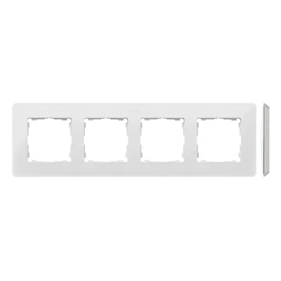 SIMON 82 DETAIL ORIGINAL-mono Ramka 4-krotna biała z podstawą szarą