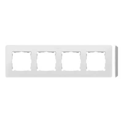 SIMON 82 DETAIL ORIGINAL-premium Ramka 4-krotna biała z podstawą aluminium