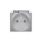 SIMON 82 DETAIL Pokrywa gniazda pojedynczego - klapka transparentna IP44 aluminium