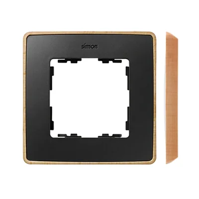 SIMON 82 DETAIL SELECT-drewno Ramka 1-krotna grafit z podstawą drewno