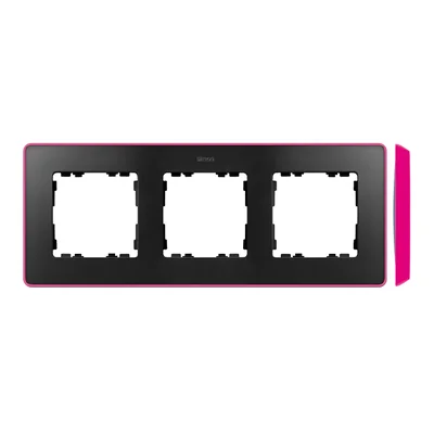 SIMON 82 DETAIL SELECT-fluorescent Ramka 3-krotna grafit z podstawą różową