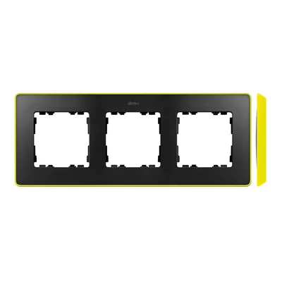 SIMON 82 DETAIL SELECT-fluorescent Ramka 3-krotna grafit z podstawą żółtą