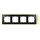 SIMON 82 DETAIL SELECT-fluorescent Ramka 4-krotna grafit z podstawą żółtą