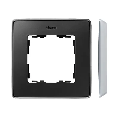 SIMON 82 DETAIL SELECT-metal Ramka 1-krotna grafit z podstawą aluminium