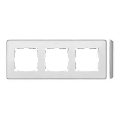 SIMON 82 DETAIL SELECT-metal Ramka 3-krotna biała z podstawą aluminium