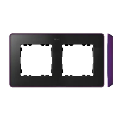 SIMON 82 DETAIL SELECT-metalik kolor Ramka 2-krotna grafit z podstawą fioletową