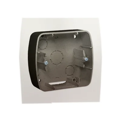 SIMON AKORD Puszka pojedyncza natynkowa 1-krotna metalizowana satynowa