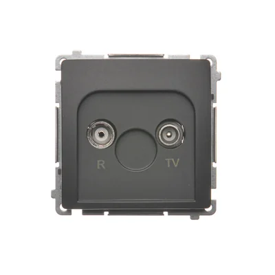 SIMON BASIC Gniazdo antenowe R-TV przelotowe (moduł) tłumienie 10dB grafit mat