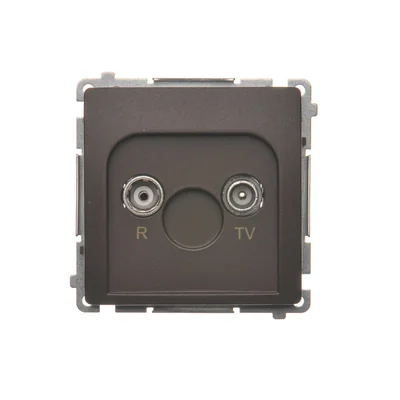 SIMON BASIC Gniazdo antenowe R-TV zakończeniowe do gniazd przelotowych (moduł) czekoladowe