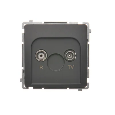 SIMON BASIC Gniazdo antenowe R-TV zakończeniowe do gniazd przelotowych (moduł) grafit mat