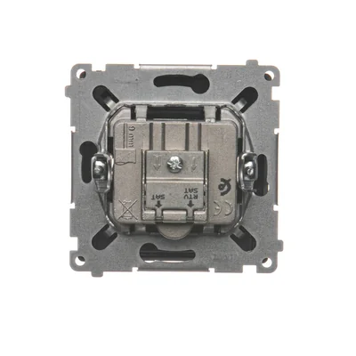 SIMON BASIC Gniazdo antenowe SAT-SAT-RTV satelitarne podwójne, grafit